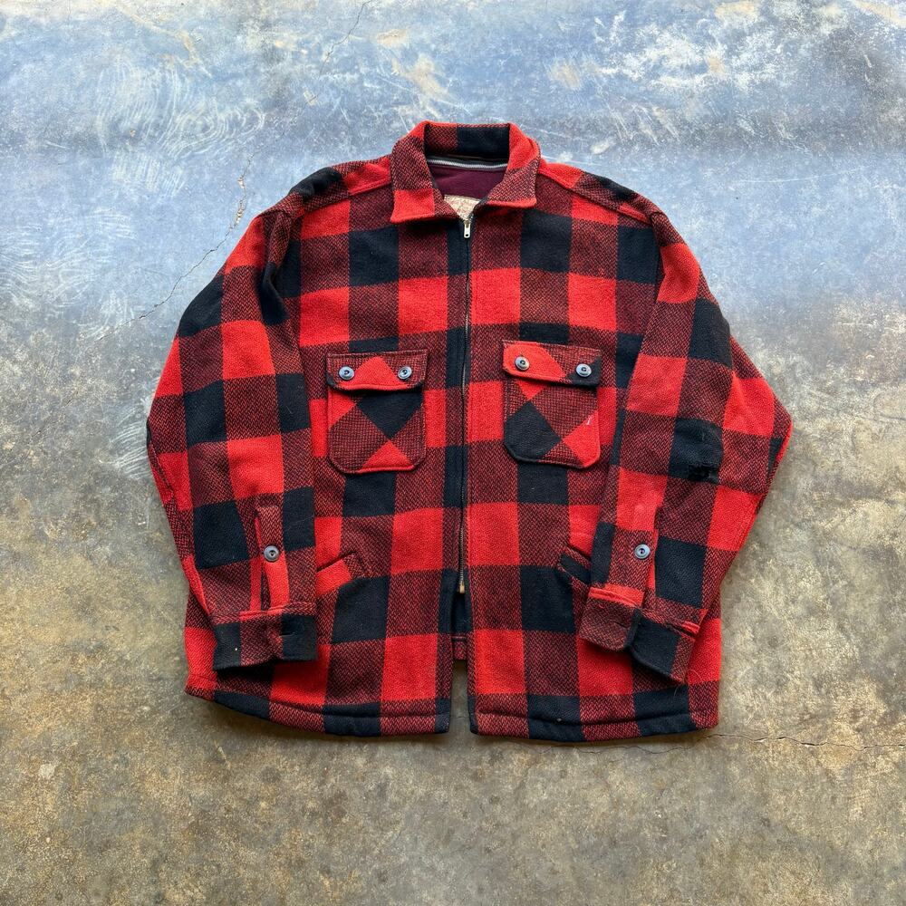 Beautiful Vintage 1950s Wool Plaid‎ Jacket Brent